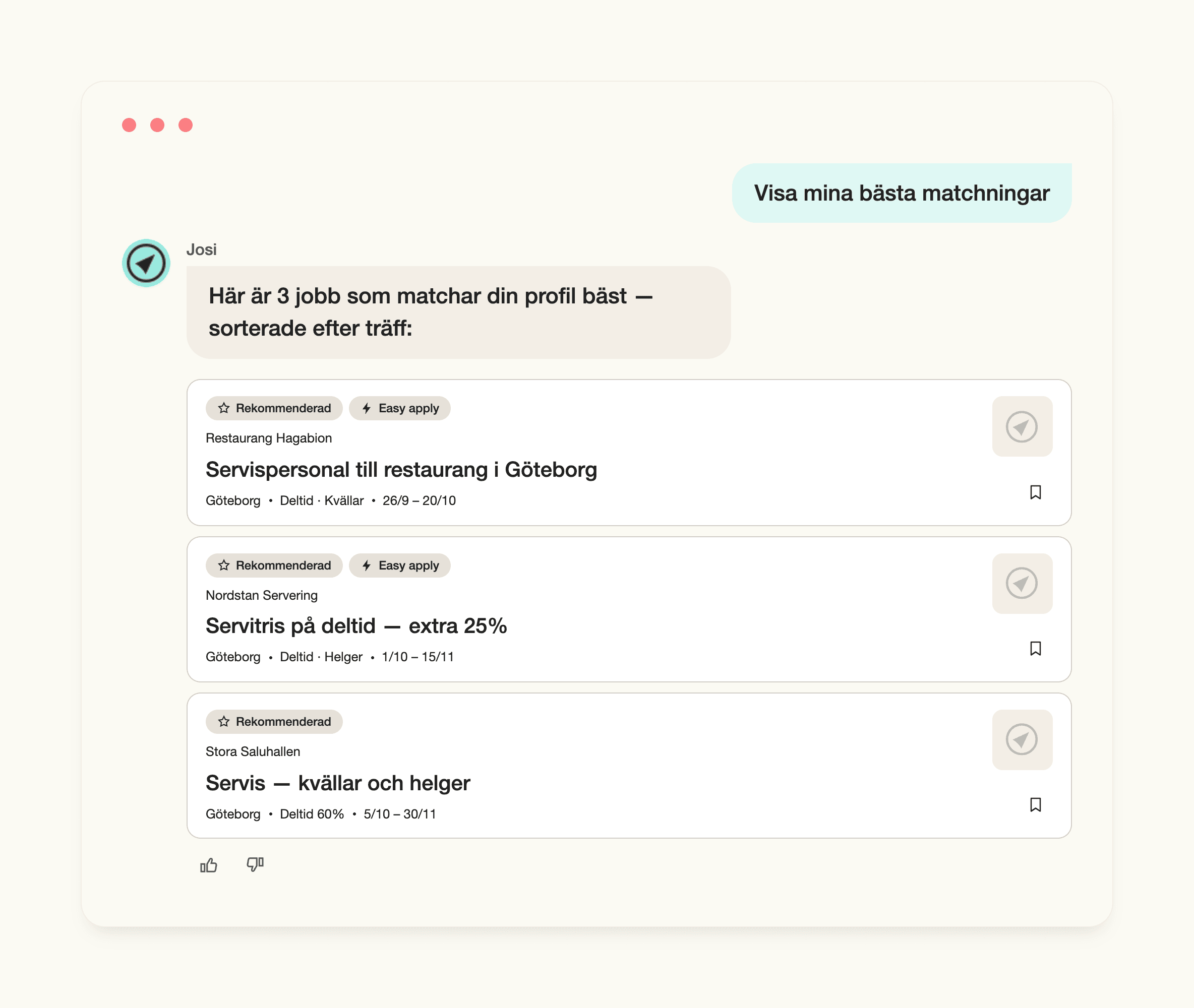 Se dina bästa matchningar